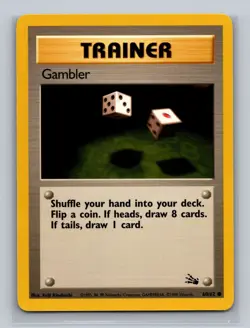 4x Gambler - 60/62 - Fossil - Pokemon TCG - LP - (1x 1st Edition & 3x Unlimited) - Image 4