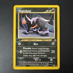 39/75 Houndour 1st Edition Card | Pokemon Neo Discovery 2001 | Near Mint UK - Image 1