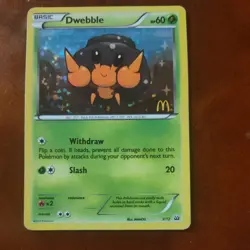 2012 Dwebble 3/12 McDonald's Promo Pokemon TCG Card - Image 1