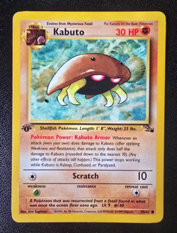 Pokemon WOTC Card - Kabuto 1st Edition - Fossil Set - 50/62 - LP - Image 5
