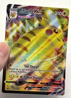 Pokemon Pikachu TCG VMAX Black Star Promo SWSH286 Near Mint Condition - Image 3