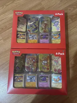 Pokemon TCG Scarlet & Violet 151 Mini Tin 4-Pack Sam’s Club Sealed SET OF TWO - Image 1