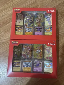 Pokemon TCG Scarlet & Violet 151 Mini Tin 4-Pack Sam’s Club Sealed SET OF TWO - Image 2