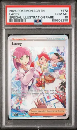 Pokemon 2024 Lacey 172/142 Special Illustration Rare Stellar Crown PSA 10 - Image 1