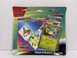Pokemon Scarlet & Violet Prismatic Evolutions Tech Sticker Collection - LEAFEON - Image 1