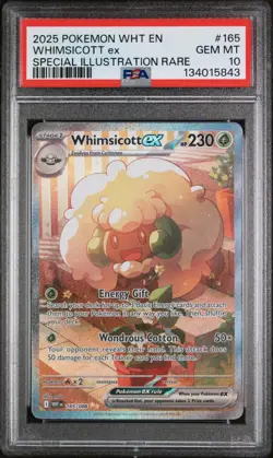 PSA 10 Whimsicott ex 165/086 White Flare Special Illustration Rare Pokemon - Image 1