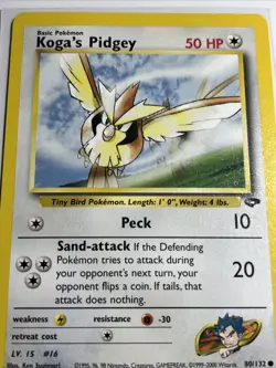 *NM* Kogas Pidgey [Common] 80/132: Gym Challenge WOTC 2000 - Pokemon TCG Card - Image 2