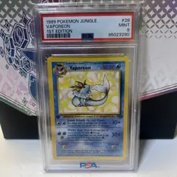 PSA 9 Vaporeon Jolteon Flareon 1st Edition WOTC Jungle Set Vintage Pokemon - Image 3