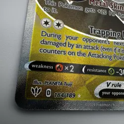 Pokemon TCG Galarian Stunfisk V 184/189 SWSH Darkness Ablaze Full Art NM - Image 2