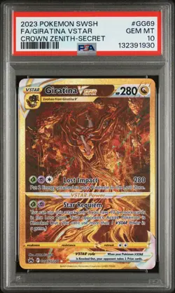 Pokemon Crown Zenith Secret #GG69 FA Giratina VSTAR PSA 10 Gem - Image 1
