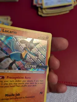 Pokemon Sun & Moon Ultra Prism PreRelease Promo Lucario SM95 Excellent Condition - Image 3