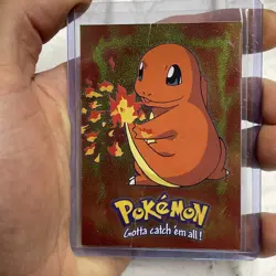 Pokemon The First Movie Charmander E4 of 12 Textured Holo Topps 1999 MP Vintage - Image 1