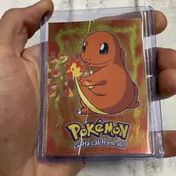 Pokemon The First Movie Charmander E4 of 12 Textured Holo Topps 1999 MP Vintage - Image 2