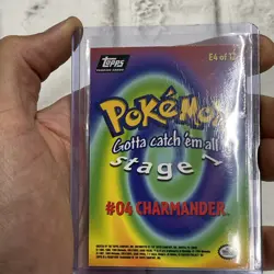Pokemon The First Movie Charmander E4 of 12 Textured Holo Topps 1999 MP Vintage - Image 4