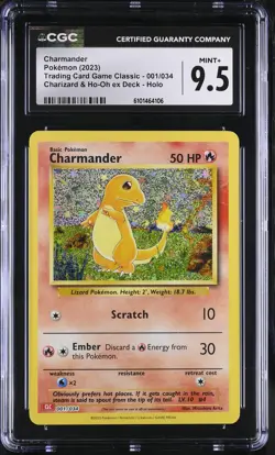 Pokemon TCG: 2023 Trading Card Game Classic #001/034 Charmander CGC 9.5 - Image 1