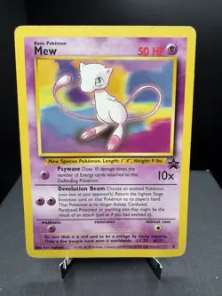 Pokemon TCG WOTC Mew 8 Black Star Promo HP/Crease - Image 1