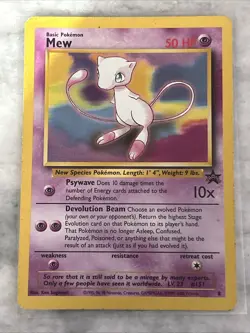 1 Vintage 1999 Pokemon Card Mew Black Star Promo 8 NM-Mint - Image 1