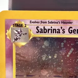 Pokemon TCG Sabrina's Ganger W/SWIRL Holo Rare Card 14/132 Gym Heroes - Image 2