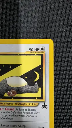 Snorlax Z Black Star Promo #49 Basic Pokemon Card TCG WOTC League - Image 3