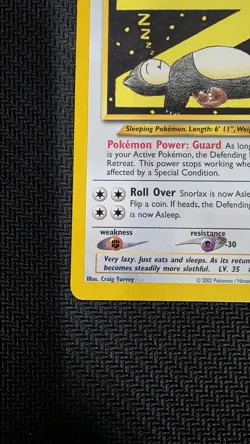 Snorlax Z Black Star Promo #49 Basic Pokemon Card TCG WOTC League - Image 5