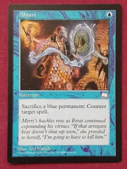 Magic The Gathering WEATHERLIGHT ABJURE blue card MTG - Image 1