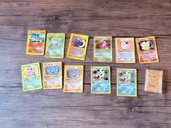 Set of 82 PokeMon Cards and a Burger King Collectible Jigglypuff Gold Card - Image 2