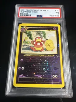 2001 Pokemon Slowking Holo Promo Card #14 So. Islands PSA 7 - Image 1