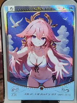 Yae Miko Girl Party 6 Card Goddess Story Anime Waifu ZR ZR-02 - Image 1