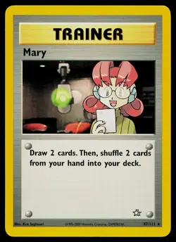 Pokemon Card - Mary Neo Genesis 87/111 Rare - Image 1