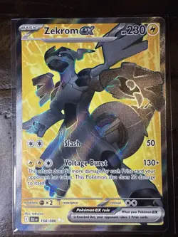 Pokemon Zekrom EX TCG Card Black Bolt SV 158/086 - Image 1
