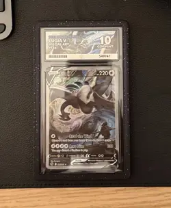 Pokemon Lugia v Alt Art TCG Card 186/195 Silver Tempest ACE 10 (Perf Subgrades!) - Image 1