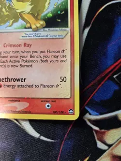 Flareon * Gold Star * 100/108 Power Keepers Holo * Pokemon Card - Image 5