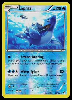 Pokemon Card - Lapras XY - BREAKpoint 28/122 Uncommon Reverse Holo - Image 1