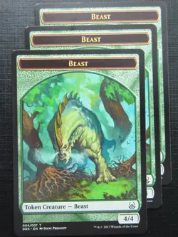 MTG Magic Cards: BEAST TOKEN duel deck x3 # 29H16 - Image 1