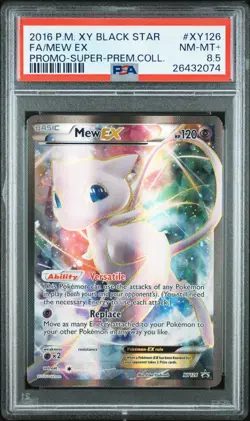 Pokemon Card Full Art Holo Mew EX XY126 PSA 8.5 NM-MT+ Generations Premium Promo - Image 3