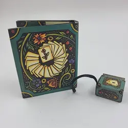 90s Miniature Tarot Book and Tiny Deck of 78 Tarot Cards by Running Press. VGC - Image 2