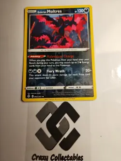 Pokemon Card Galarian Moltres Reverse Holo 093/203 SWSH Evolving Skies Nr Mint - Image 1