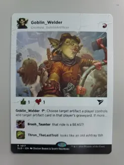 MTG Goblin Welder Secret Lair Drop 1617 Borderless Rare - Image 1