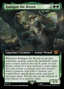 MTG Radagast the Brown (Extended Art/Surge Foil) LOTR #0776 - Image 1