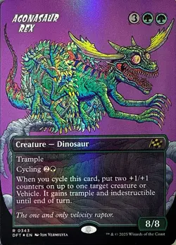 Agonasaur Rex (Borderless) Foil R Aetherdrift 343 NM - Image 1