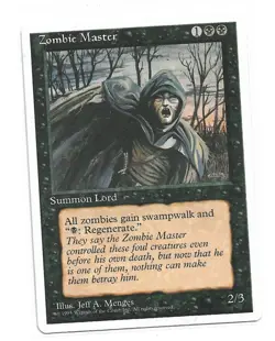 Magic the Gathering ~ MTG ~ 1x Zombie Master ~ HP ~ Fourth Edition - Image 1