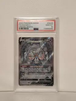 (AUS) Pokemon TCG 2023 Crown Zenith Zacian V GG48/GG70 PSA 10 - Image 1