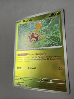 Pokemon TCG * Mega Evolution * 11/132 Shuckle REVERSE HOLO UNCOMMON * FRESH PK - Image 2