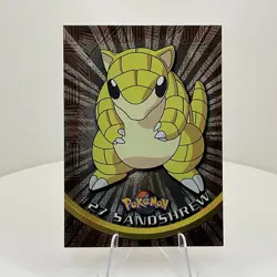 Sandshrew #27 Textured Holo Foil Vintage 1999 Topps Pokemon TV Animation Edition - Image 1