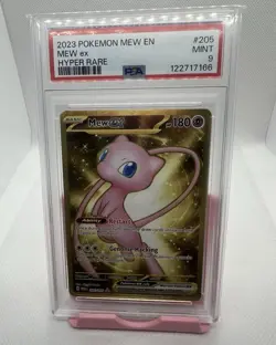 2023 Pokemon Mew Sv 151 Mew ex 205/165 Gold Hyper Rare PSA 9 - Image 1