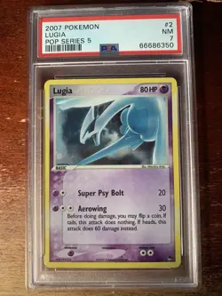 Lugia Pop Series 5 Holo Rare 2/17 Pokemon 2007 PSA 7 - Image 1
