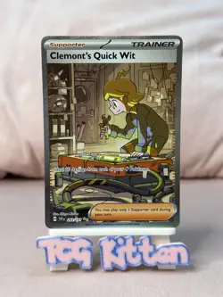 Clemont's Quick Wit 243/191 Illustration Rare Surging Sparks Pokemon TCGKITTEN - Image 1
