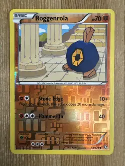 Pokemon TCG Roggenrola Dragons Exalted 65/124 Reverse Holo Common MP - Image 1