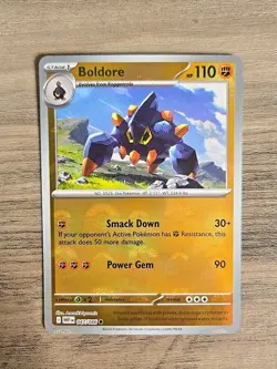 Pokemon TCG Boldore 047/086 Pokeball Pattern SV White Flare NM - Image 1