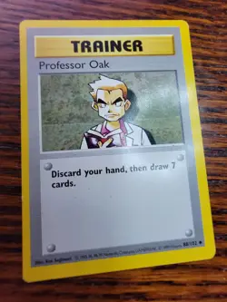 MP Pokemon TCG Professor Oak Base Set 88/102 Regular Shadowless Uncommon - Image 2